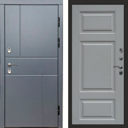 Входная дверь Termo-Door Премиум Винорит Вертикаль Grey - Лион Grey софт