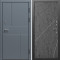 Входная дверь Termo-Door Премиум Винорит Вертикаль Grey - Лучи бетон темный