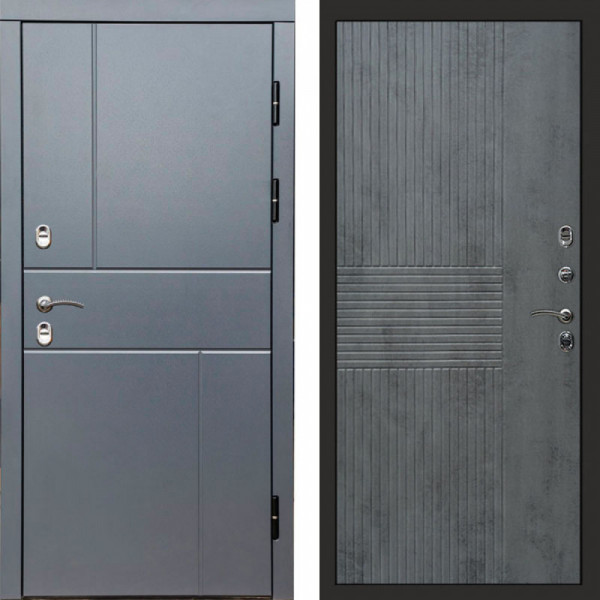 Входная дверь Termo-Door Премиум Винорит Вертикаль Grey - Мастино Бетон темный
