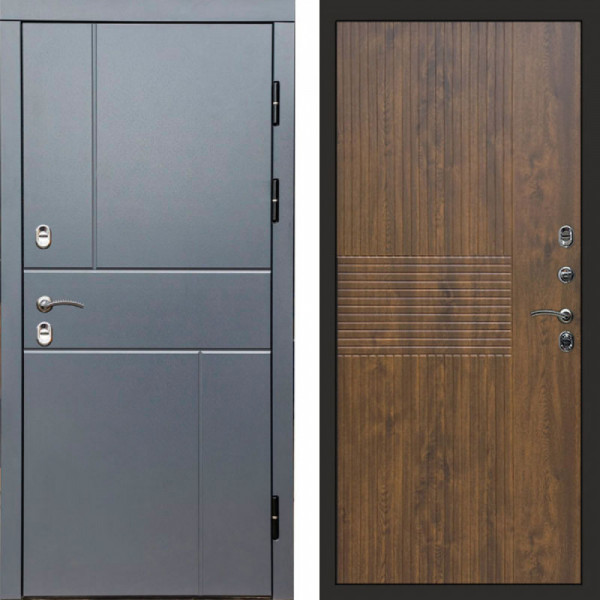 Входная дверь Termo-Door Премиум Винорит Вертикаль Grey - Мастино Дуб
