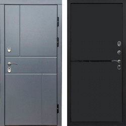 Входная дверь Termo-Door Премиум Винорит Вертикаль Grey - Нео Black