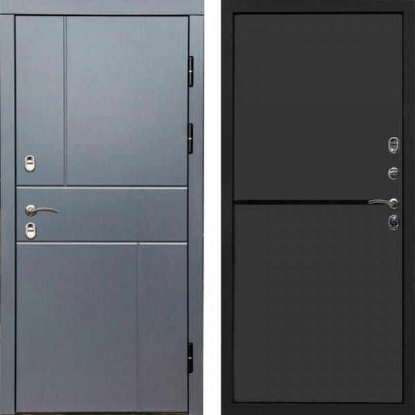 Входная дверь Termo-Door Премиум Винорит Вертикаль Grey - Нео Графит