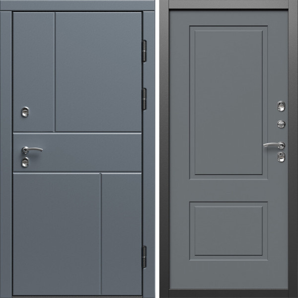 Входная дверь Termo-Door Премиум Винорит Вертикаль Grey - Нео Классика Грей Софт