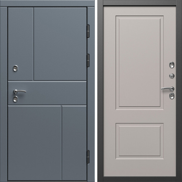 Входная дверь Termo-Door Премиум Винорит Вертикаль Grey - Нео Классика Капучино