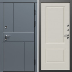 Входная дверь Termo-Door Премиум Винорит Вертикаль Grey - Нео Классика Слоновая Кость