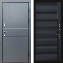 Входная дверь Termo-Door Премиум Винорит Вертикаль Grey - Porte black