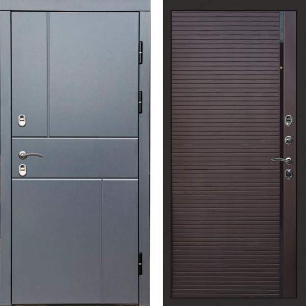 Входная дверь Termo-Door Премиум Винорит Вертикаль Grey - Porte Шоколад