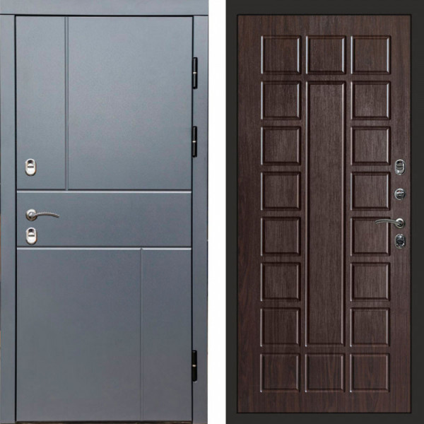 Входная дверь Termo-Door Премиум Винорит Вертикаль Grey - Престиж венге