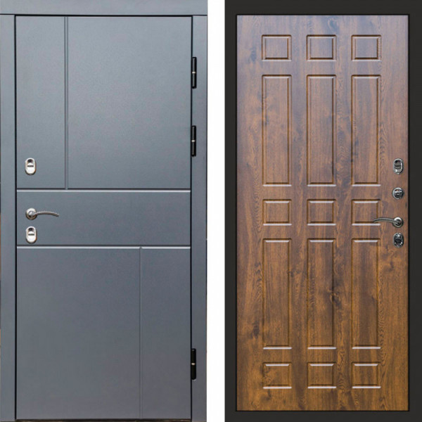 Входная дверь Termo-Door Премиум Винорит Вертикаль Grey - Спарта дуб