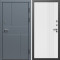 Входная дверь Termo-Door Премиум Винорит Вертикаль Grey - Страйп Белый Софт