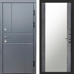 Входная дверь Termo-Door Премиум Винорит Вертикаль Grey - Зеркало бетон темный