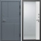 Входная дверь Termo-Door Премиум Винорит Вертикаль Grey - Зеркало Фацет Белый софт