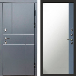 Входная дверь Termo-Door Премиум Винорит Вертикаль Grey - Зеркало Фацет Grey софт