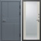 Входная дверь Termo-Door Премиум Винорит Вертикаль Grey - Зеркало Слоновая кость
