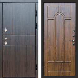 Входная дверь Termo-Door Премиум Винорит Вертикаль Венге - Арка дуб