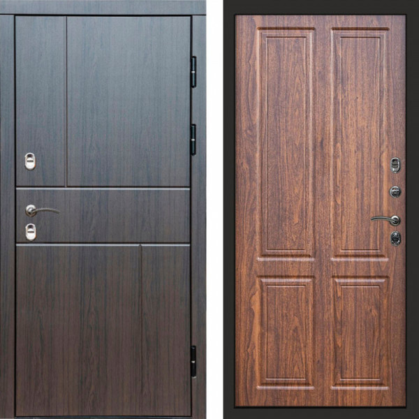 Входная дверь Termo-Door Премиум Винорит Вертикаль Венге - Без серии Орех стандарт