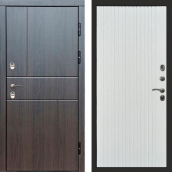 Входная дверь Termo-Door Премиум Винорит Вертикаль Венге - Flat Белый софт