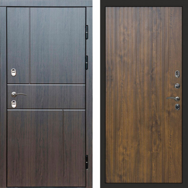 Входная дверь Termo-Door Премиум Винорит Вертикаль Венге - Flat Дуб