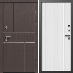 Входная дверь Termo-Door Премиум Винорит Вертикаль Венге - Флэт Белый софт
