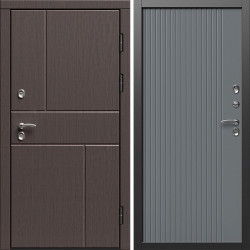Входная дверь Termo-Door Премиум Винорит Вертикаль Венге - Флэт Grey софт