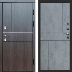 Входная дверь Termo-Door Премиум Винорит Вертикаль Венге - Горизонт бетон темный