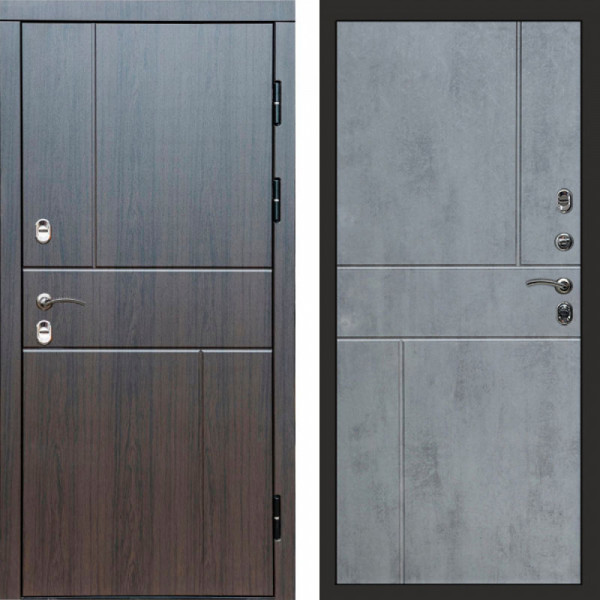 Входная дверь Termo-Door Премиум Винорит Вертикаль Венге - Горизонт бетон темный