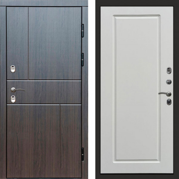 Входная дверь Termo-Door Премиум Винорит Вертикаль Венге - Гранд Белый софт