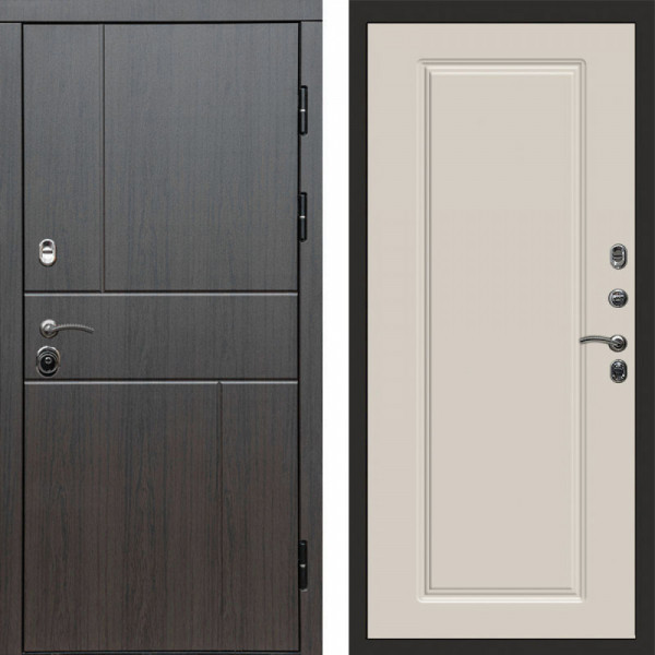 Входная дверь Termo-Door Премиум Винорит Вертикаль Венге - Гранд Слоновая кость