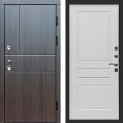 Входная дверь Termo-Door Премиум Винорит Вертикаль Венге - Классика белый матовый