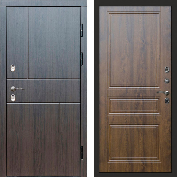 Входная дверь Termo-Door Премиум Винорит Вертикаль Венге - Классика дуб