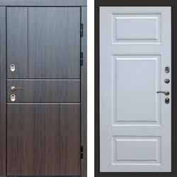 Входная дверь Termo-Door Премиум Винорит Вертикаль Венге - Лион Белый софт