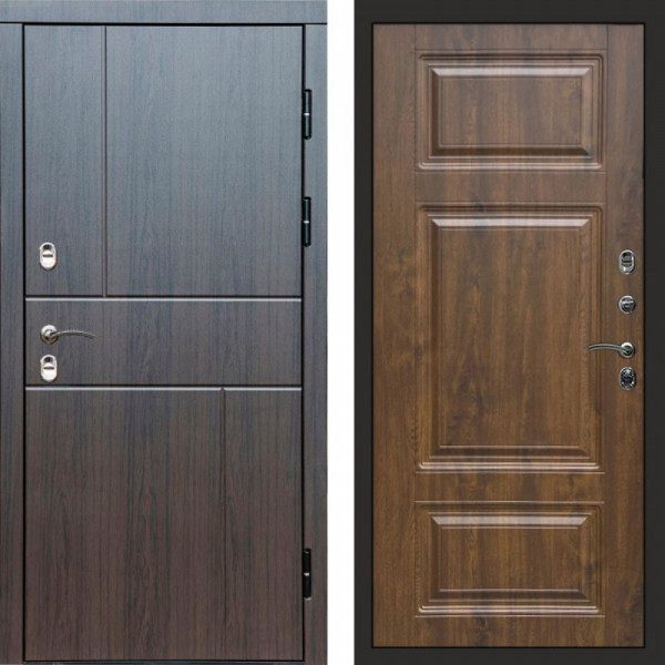 Входная дверь Termo-Door Премиум Винорит Вертикаль Венге - Лион Дуб