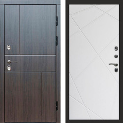 Входная дверь Termo-Door Премиум Винорит Вертикаль Венге - Лучи белый