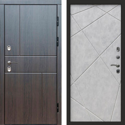 Входная дверь Termo-Door Премиум Винорит Вертикаль Венге - Лучи бетон светлый