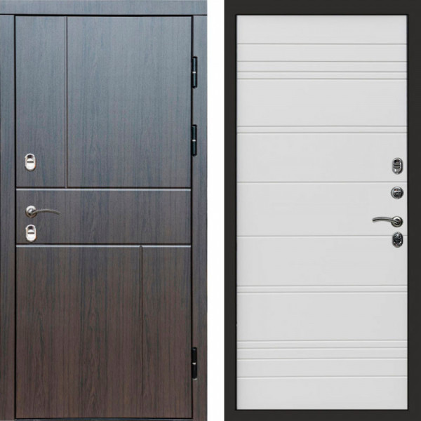 Входная дверь Termo-Door Премиум Винорит Вертикаль Венге - Лучи White line