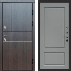 Входная дверь Termo-Door Премиум Винорит Вертикаль Венге - Марсель Grey софт