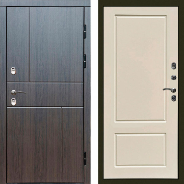 Входная дверь Termo-Door Премиум Винорит Вертикаль Венге - Марсель Слоновая кость