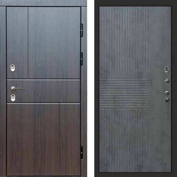 Входная дверь Termo-Door Премиум Винорит Вертикаль Венге - Мастино Бетон темный