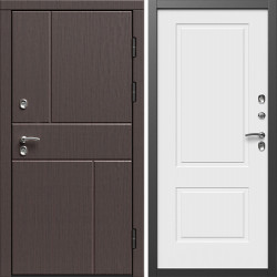 Входная дверь Termo-Door Премиум Винорит Вертикаль Венге - Нео Классика Белый Софт