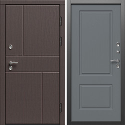 Входная дверь Termo-Door Премиум Винорит Вертикаль Венге - Нео Классика Грей Софт