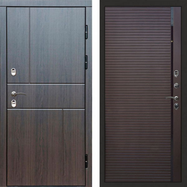 Входная дверь Termo-Door Премиум Винорит Вертикаль Венге - Porte Шоколад