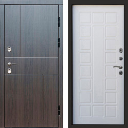 Входная дверь Termo-Door Премиум Винорит Вертикаль Венге - Престиж белое дерево