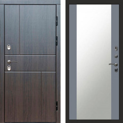Входная дверь Termo-Door Премиум Винорит Вертикаль Венге - Зеркало Grey Софт