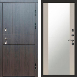 Входная дверь Termo-Door Премиум Винорит Вертикаль Венге - Зеркало Слоновая кость