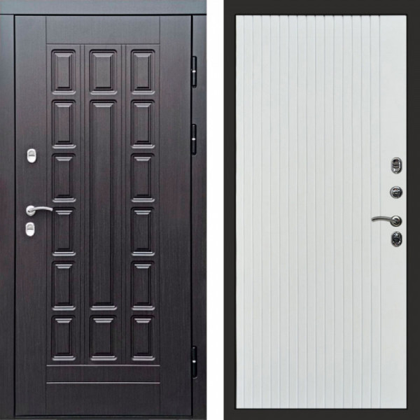 Входная дверь Termo-Door Премиум Винорит Виргиния Венге - Flat Белый софт