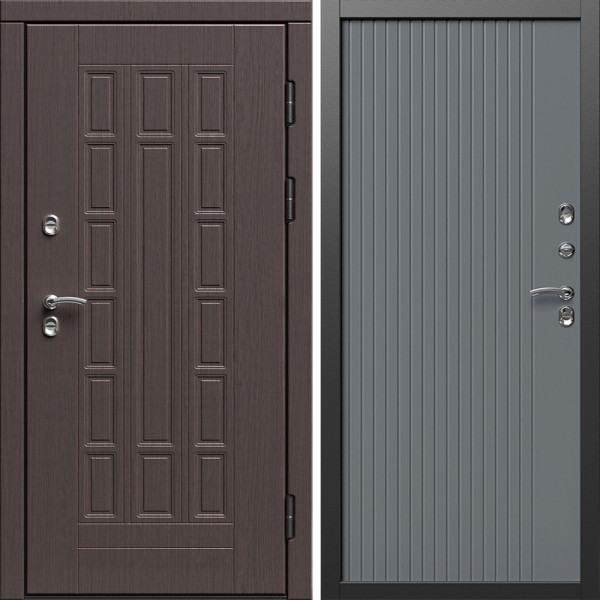Входная дверь Termo-Door Премиум Винорит Виргиния Венге - Флэт Grey софт