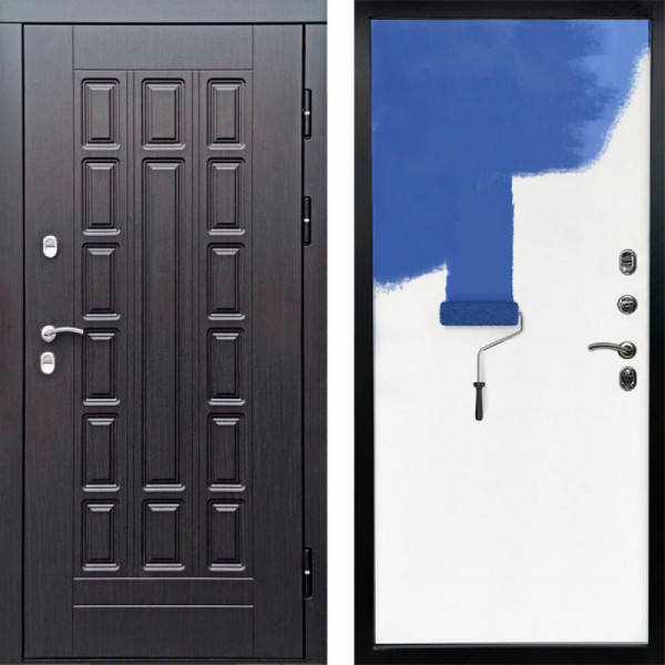 Входная дверь Termo-Door Премиум Винорит Виргиния Венге - Гладкая Панель Под Покраску Под покраску (грунт)