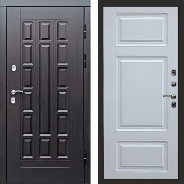 Входная дверь Termo-Door Премиум Винорит Виргиния Венге - Лион Белый софт