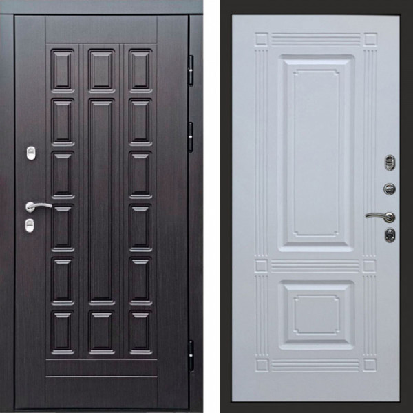 Входная дверь Termo-Door Премиум Винорит Виргиния Венге - Мадрид Белый софт