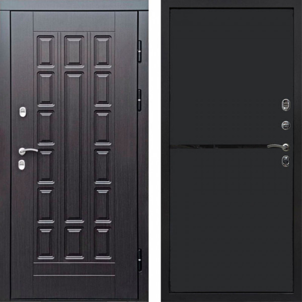 Входная дверь Termo-Door Премиум Винорит Виргиния Венге - Нео Black